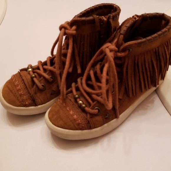 Faux suede moccasin booties, Size 11 - Picture 2 of 2